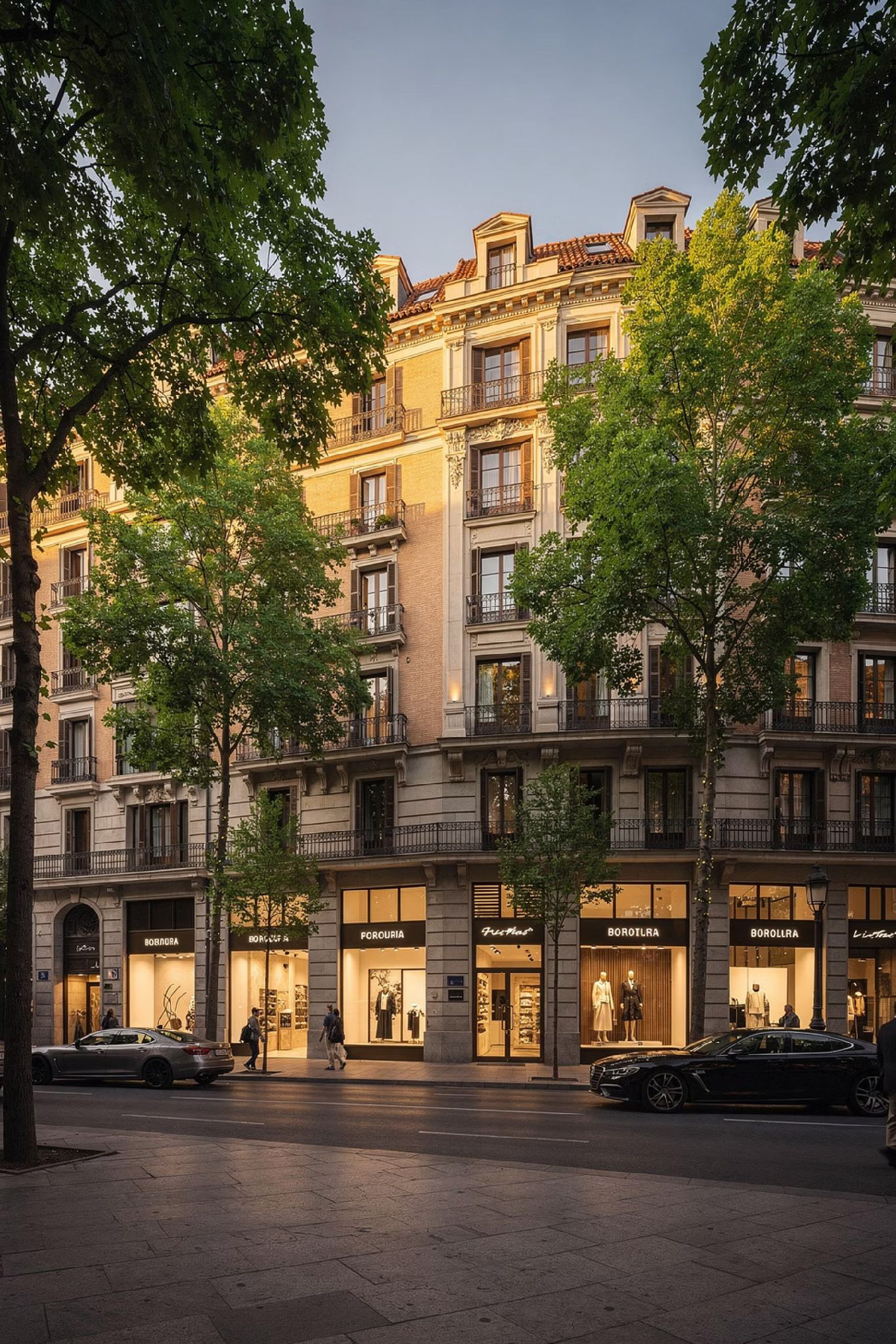 Fachada de Royal Studios en el Barrio de Salamanca, Madrid